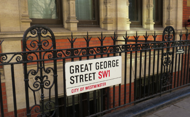 Great George Street City of Westminster Sign